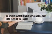 31省区市新增本土确诊6例/31省区市新增确诊81例 本土61例